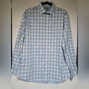 Michael Kors Light Blue Checkered Shirt
